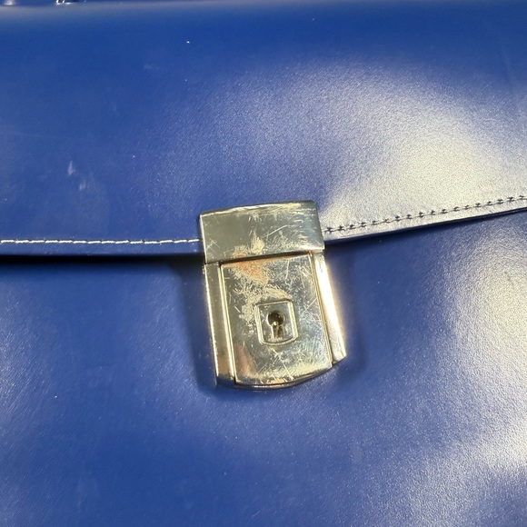McKlein USA La Grande LEather Vertical Laptop Briefcase Blue Bag - Picture 2 of 13
